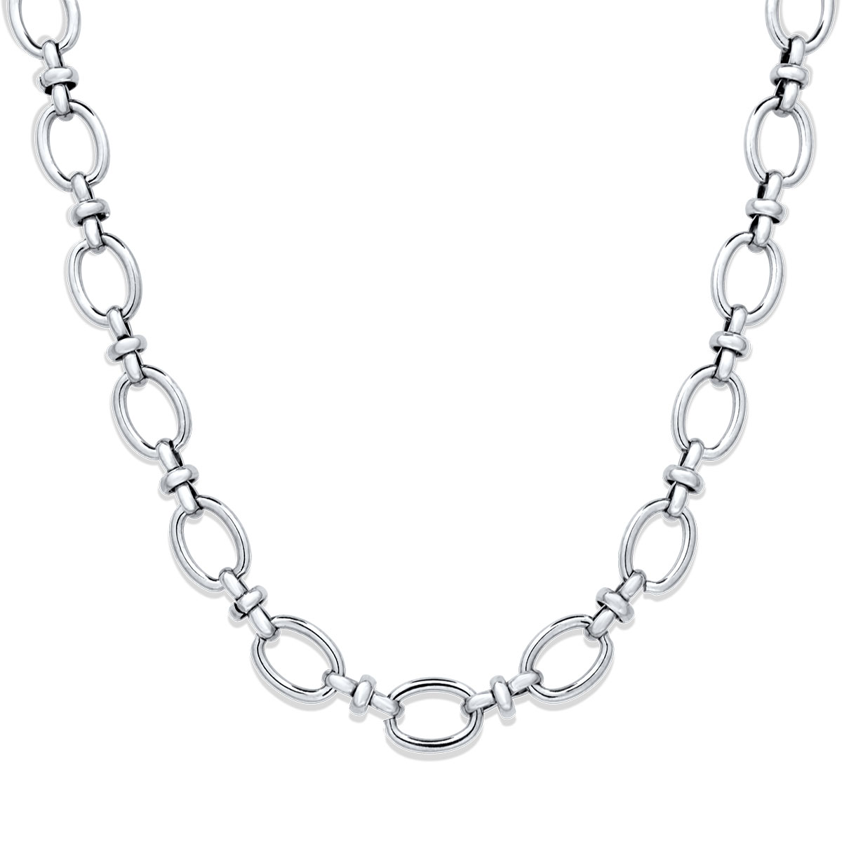Circle Chain Silver 10MM Αλυσίδα Λαιμού Από Ανοξείδωτο Ατσάλι 316L